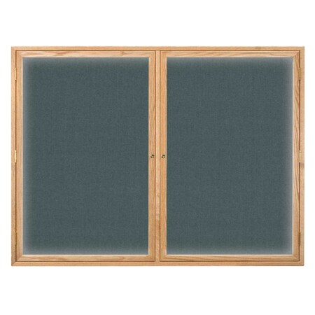 United Visual Products Triple Door Indoor Enclosed Easy Tack Bo UV306EZ-MARBLE-GOLD